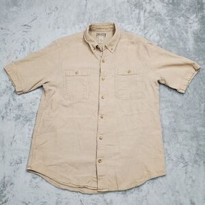 Duluth Trading Co Shirt Men’s Size Large Hemp Blend Short Sleeve Button Down
